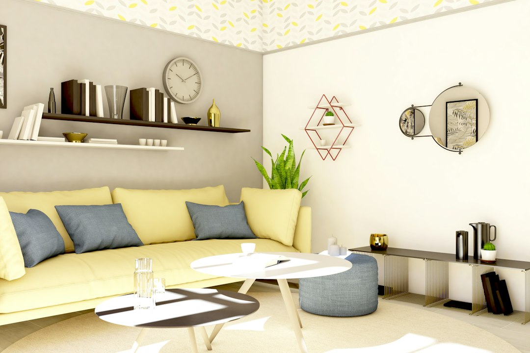 A bright and airy modern living room with minimalist furniture, staged perfectly to appeal to potential home buyers and maximize property value.